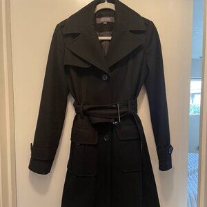 Kenneth Cole Reaction Wool Blend Lined Trench Coat